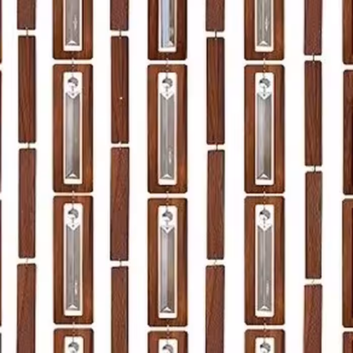 پرده آویز ترکیبی چوب و کریستال مدل آریا عرض50 ارتفاع 250 سانتیمتر(قهوه ای)