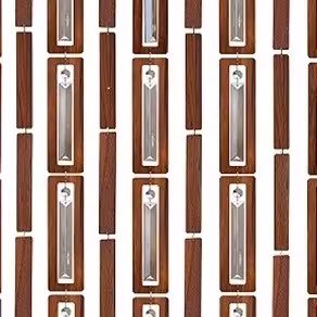 پرده آویز ترکیبی چوب و کریستال مدل آریا عرض50 ارتفاع 250 سانتیمتر(قهوه ای)