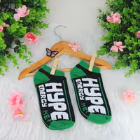 جوراب  مچی  فانتزی طرح نوشابه  انرژی زا هایپ  سبز  نخی  فری سایز 36تا 42