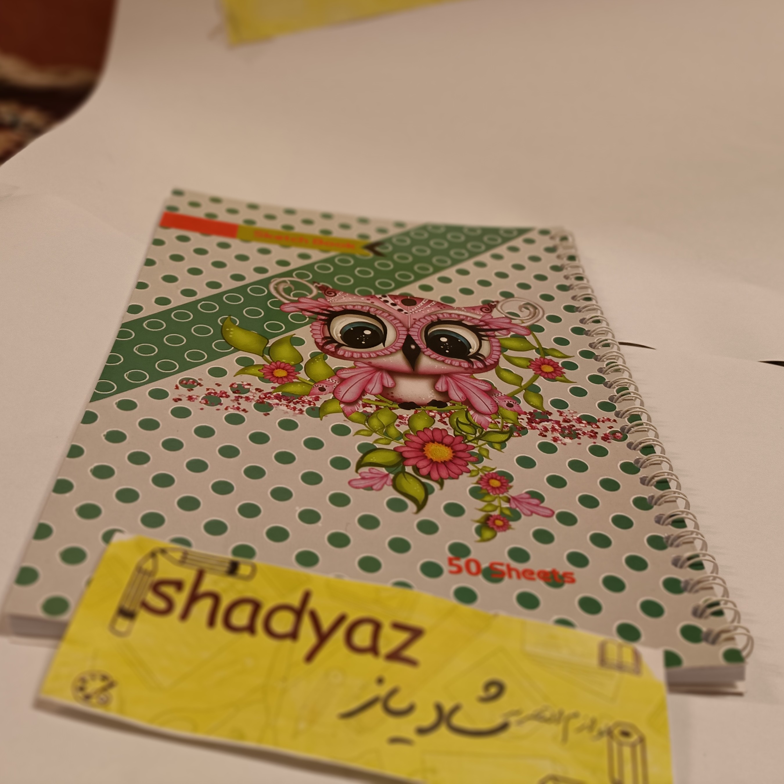 دفتر 50 برگ سیمی خط دار جلد مقوا کد 52