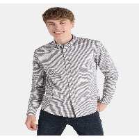 پیراهن / بلوز دکمه دار خاکستری مردانه آستین بلند Slim Fit Colin’s
