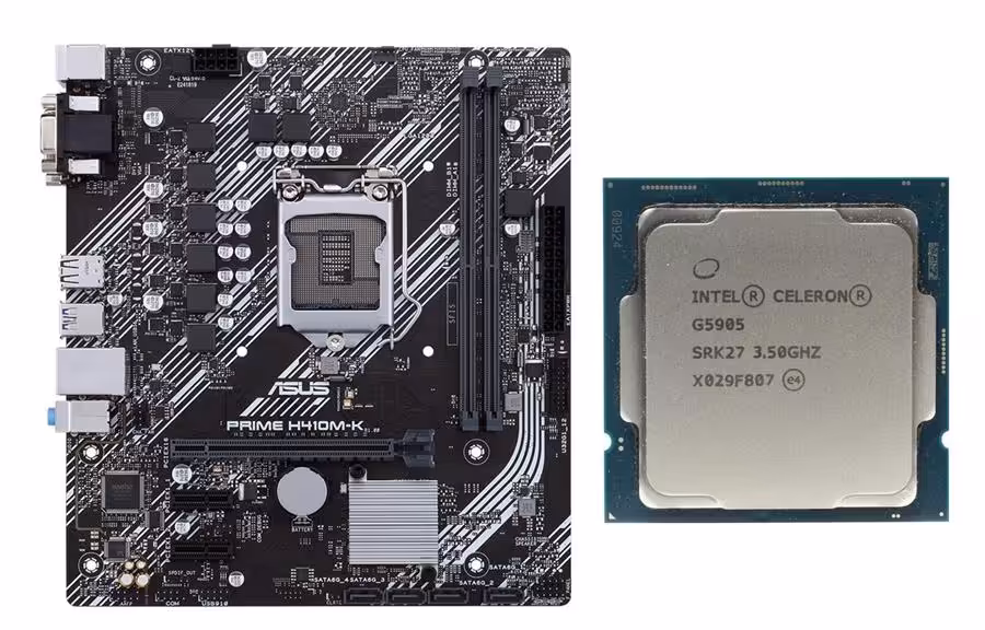 مادربرد ایسوس مدل PRIME H410M-K LGA 1200 باندل با پردازنده Celeron G5905 3.50GHz