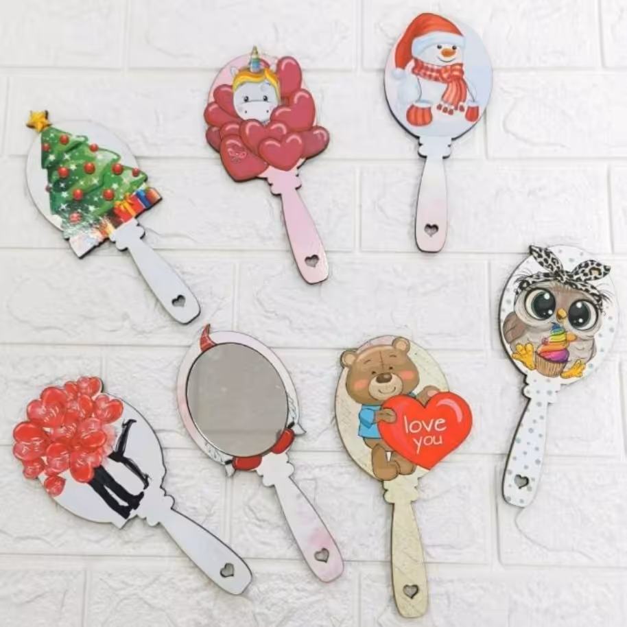 آینه دسته دار دخترانه 