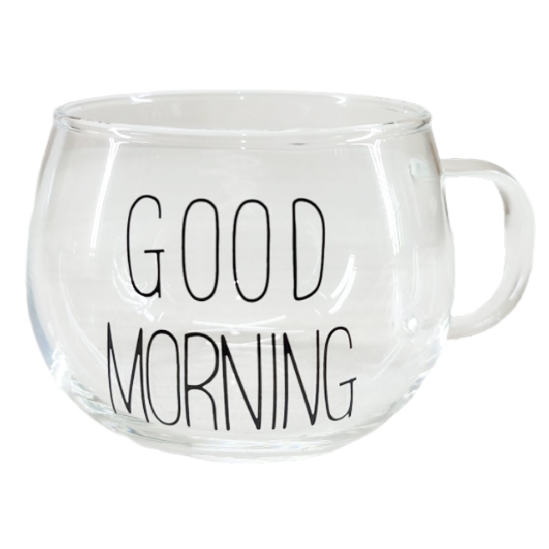 لیوان پیرکس تپل مدل goodmorning