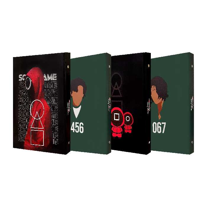 کلاسور 26 حلقه 100 برگ پديده نقش طرح Squid Game