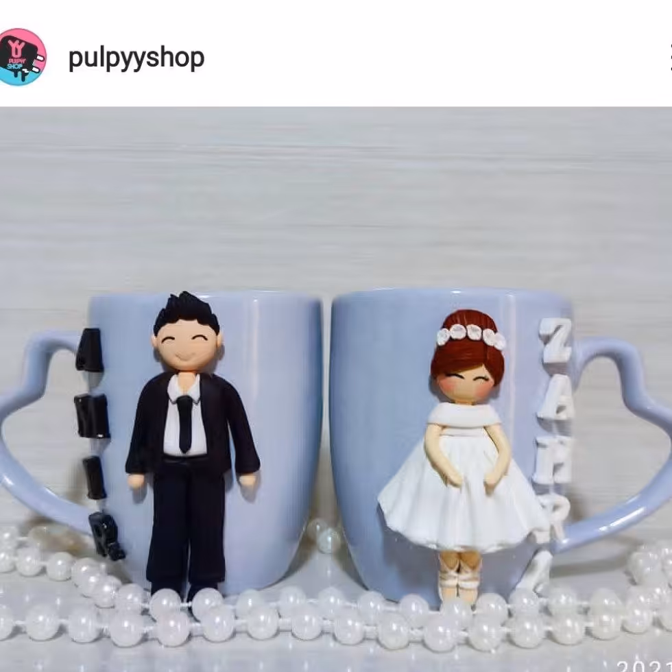 ست ماگ عروس و داماد مناسب برای هدیه به تازه عروس ها و دکوری جهیزیه