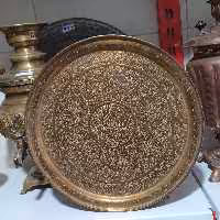 سینی مسوار قدیمی قلم زده