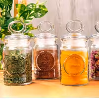 جا ادویه شیشه ای روستیک برند لیمون (6عددی)