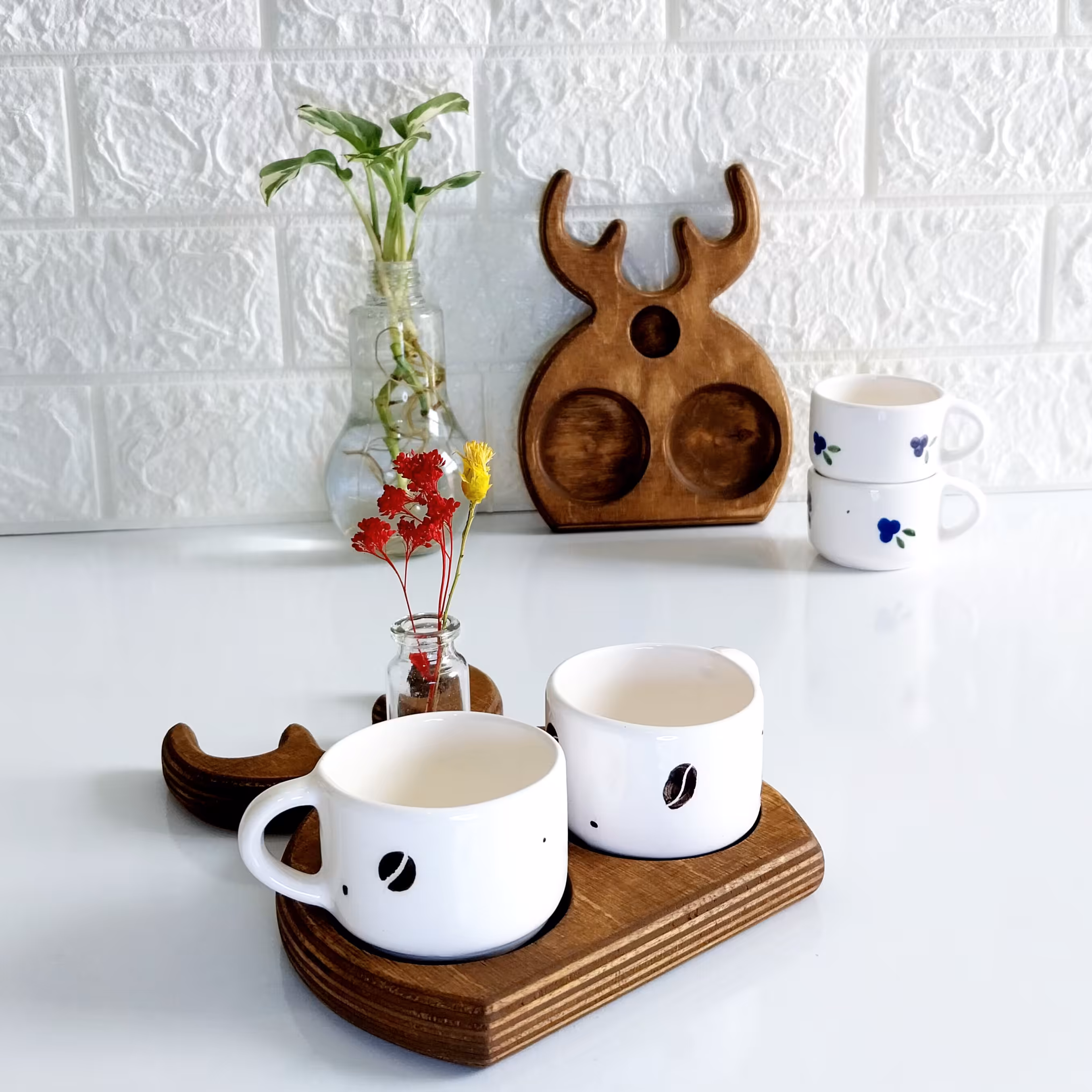  ست قهوه خوری دونفره طرح جغد کد D007