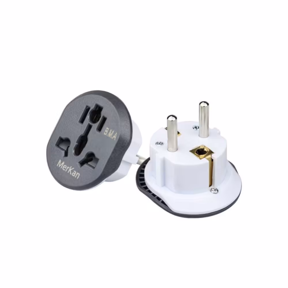 مبدل برق مدل 3 به 2 مارک Merkan مدل 20 آمپر ارت دار سه به دو ایرانی سه خانه به دوشاخه تبدیل سرکی شارژر گوشی موبایل 20A