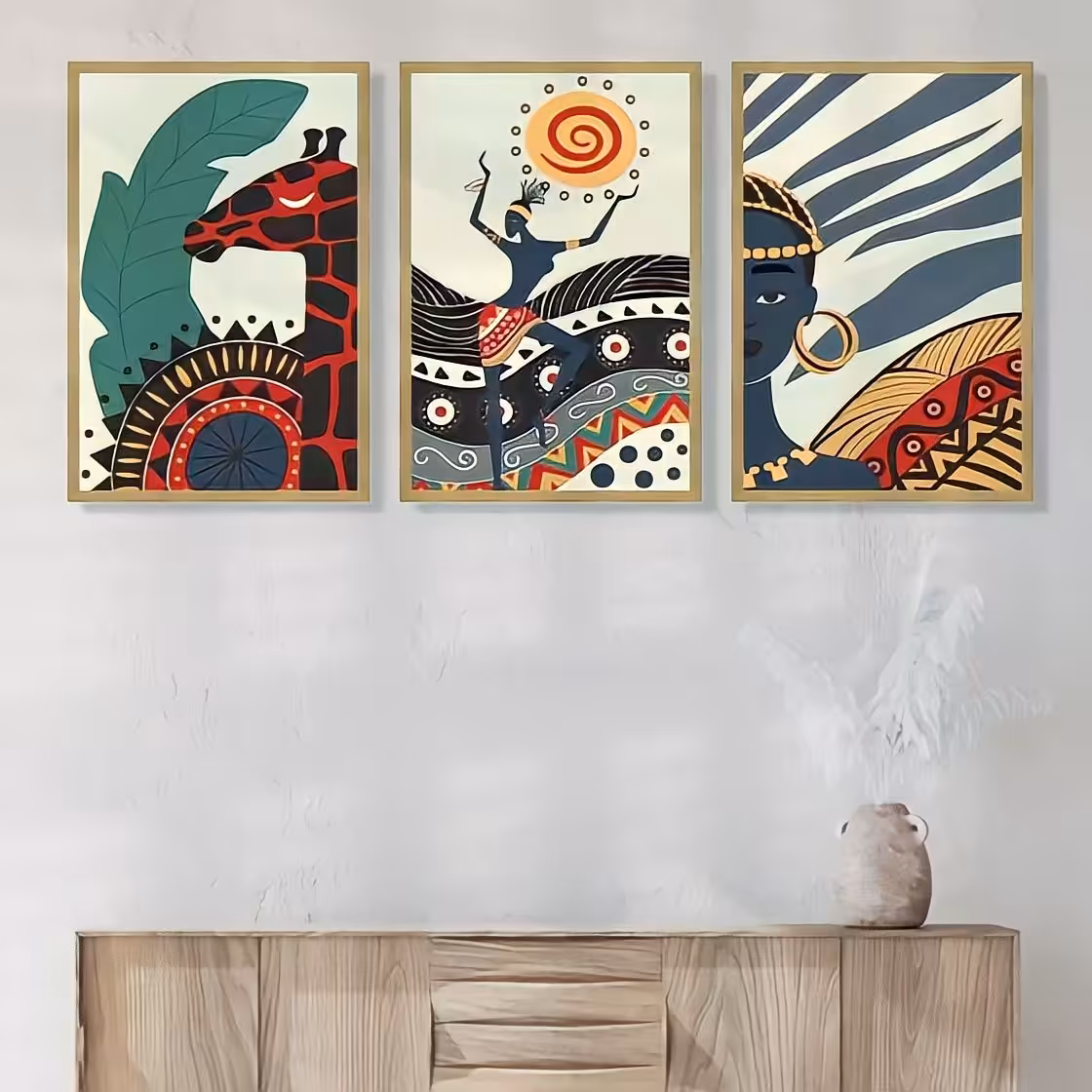 تابلو دیواری دکوراتیو طرح افریقا کد TA6782... سایز 40.60