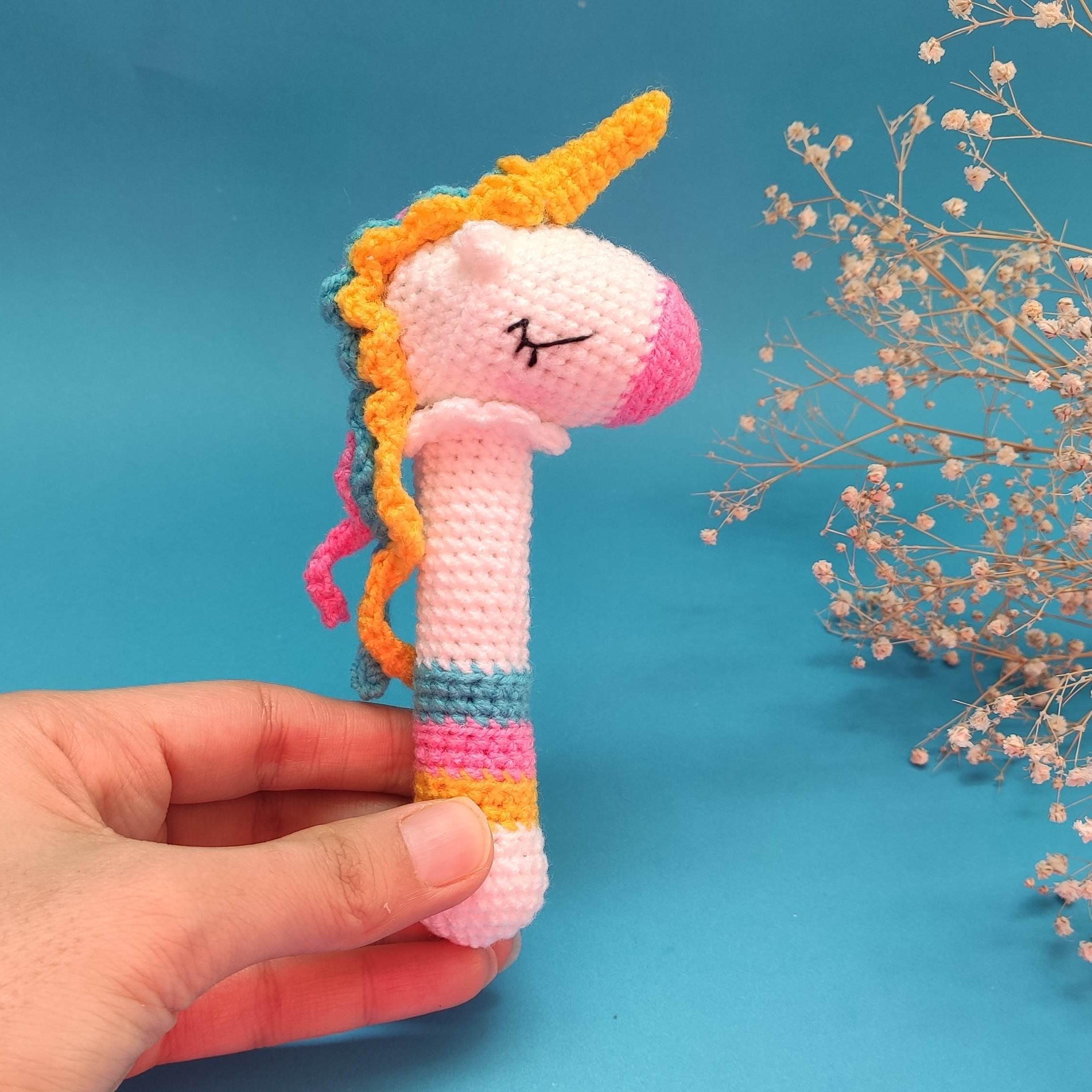 جغجغه عروسکی تک شاخ یونیکورن نوزاد