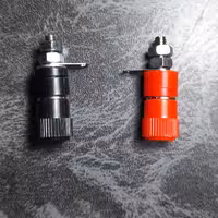 فیش رو پنلی مادگی موزی جفت سیاه و قرمز 