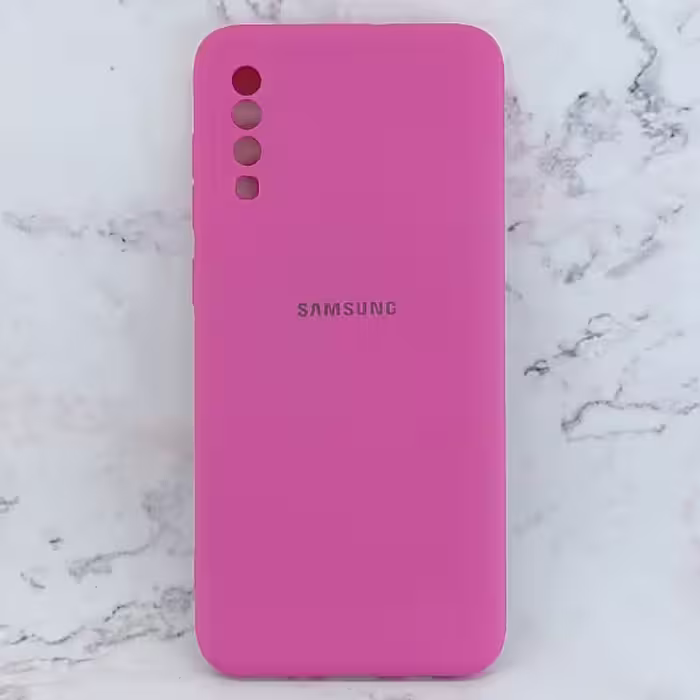 کاور سیلیکونی رنگی مدل TPN مناسب برای گوشی موبایل سامسونگ Galaxy A70 - سرخابی مات