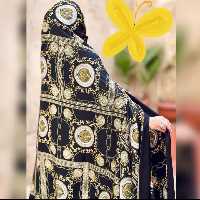 چادر رنگی مجلسی اسکادا طرح زنجیری مشکی