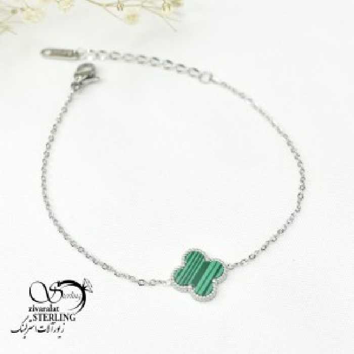 دستبند استیل ونکلیف سبز کد 6007