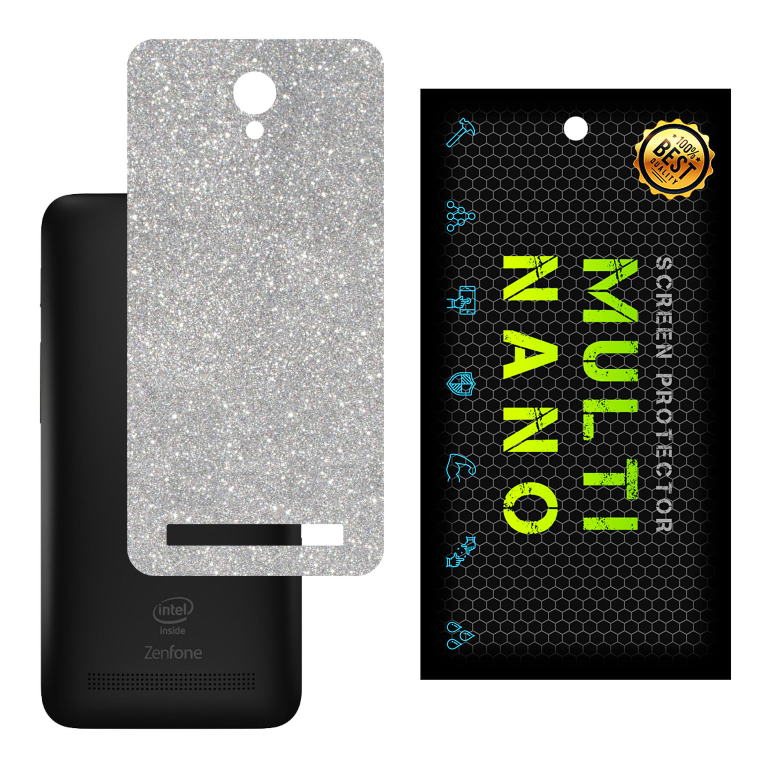 برچسب پوششی MultiNano مدل X-G1F-Silver برای پشت موبایل ایسوس Zenfone C