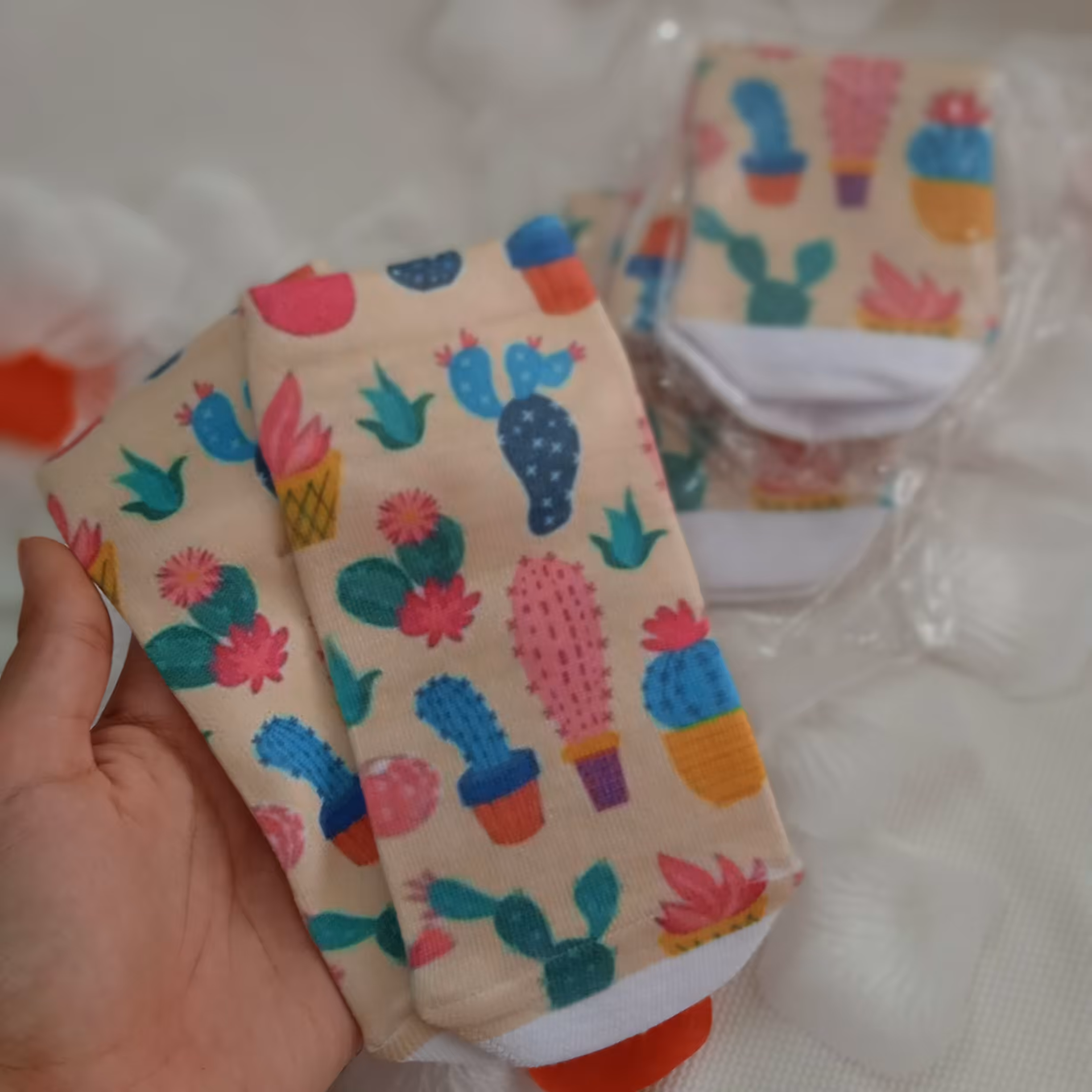 جوراب کاکتوسی فانتزی ساق کوتاه