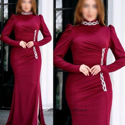 پیراهن مهمانی زنانه کرپ مدل پیراهن ماکسی مجلسی شیک پوشیده ماریه 88373