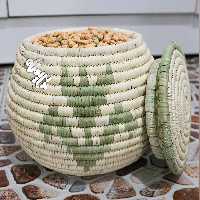 خمره طرح گل لاله مناسب جای غلات و حبوبات ظرفیت دو کیلو برنج