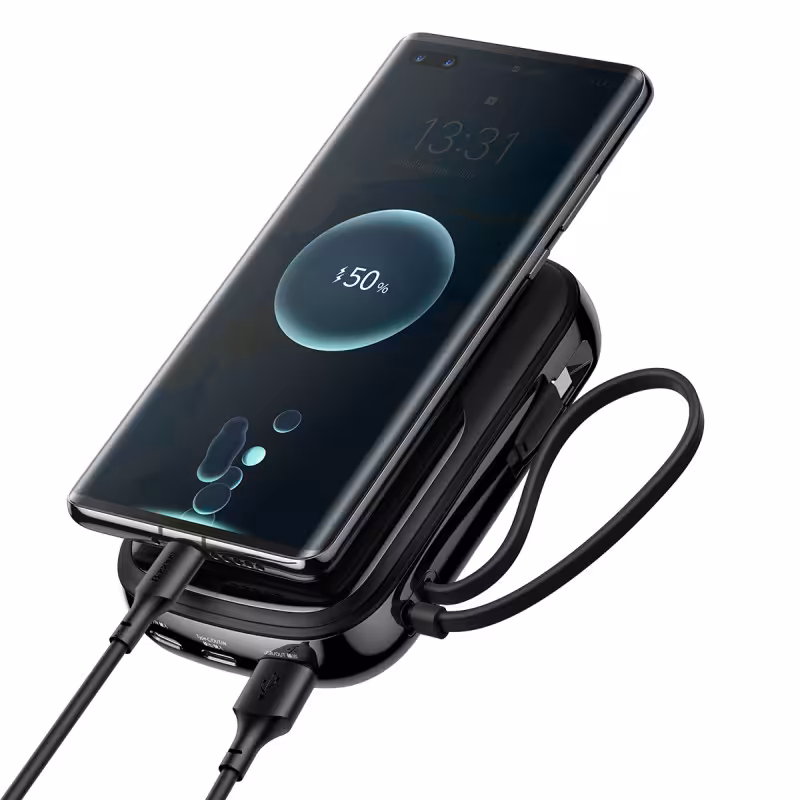 پاوربانک 20000 بیسوس Baseus Qpow Digital Display PPQD-I01 توان 22.5 وات همراه با کابل متصل تایپ سی