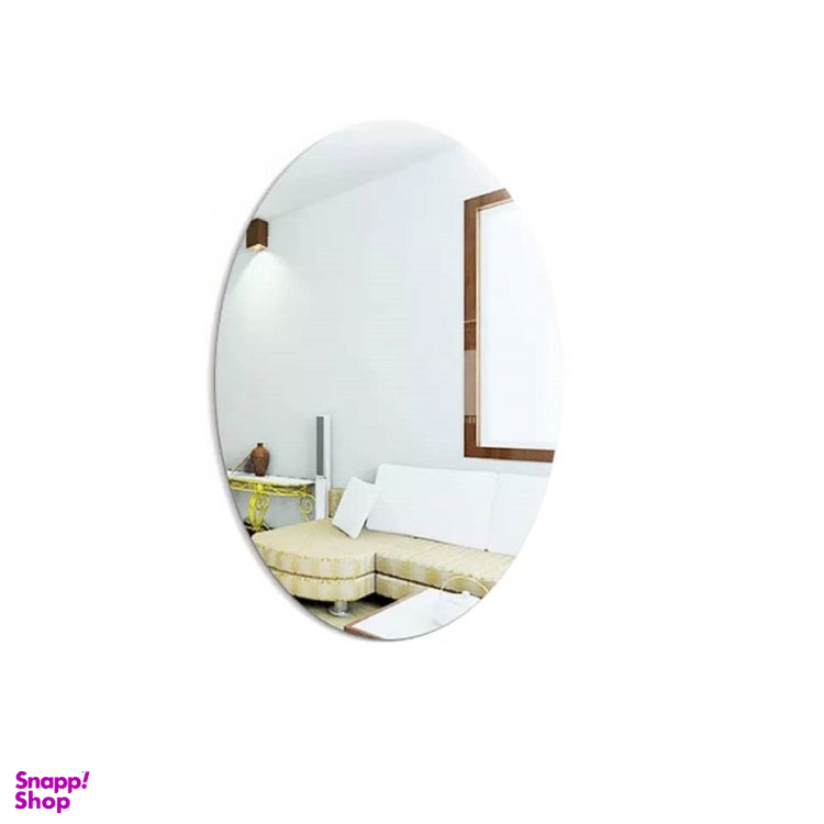 آینه چسبی دکوراتیو مدل بیضی