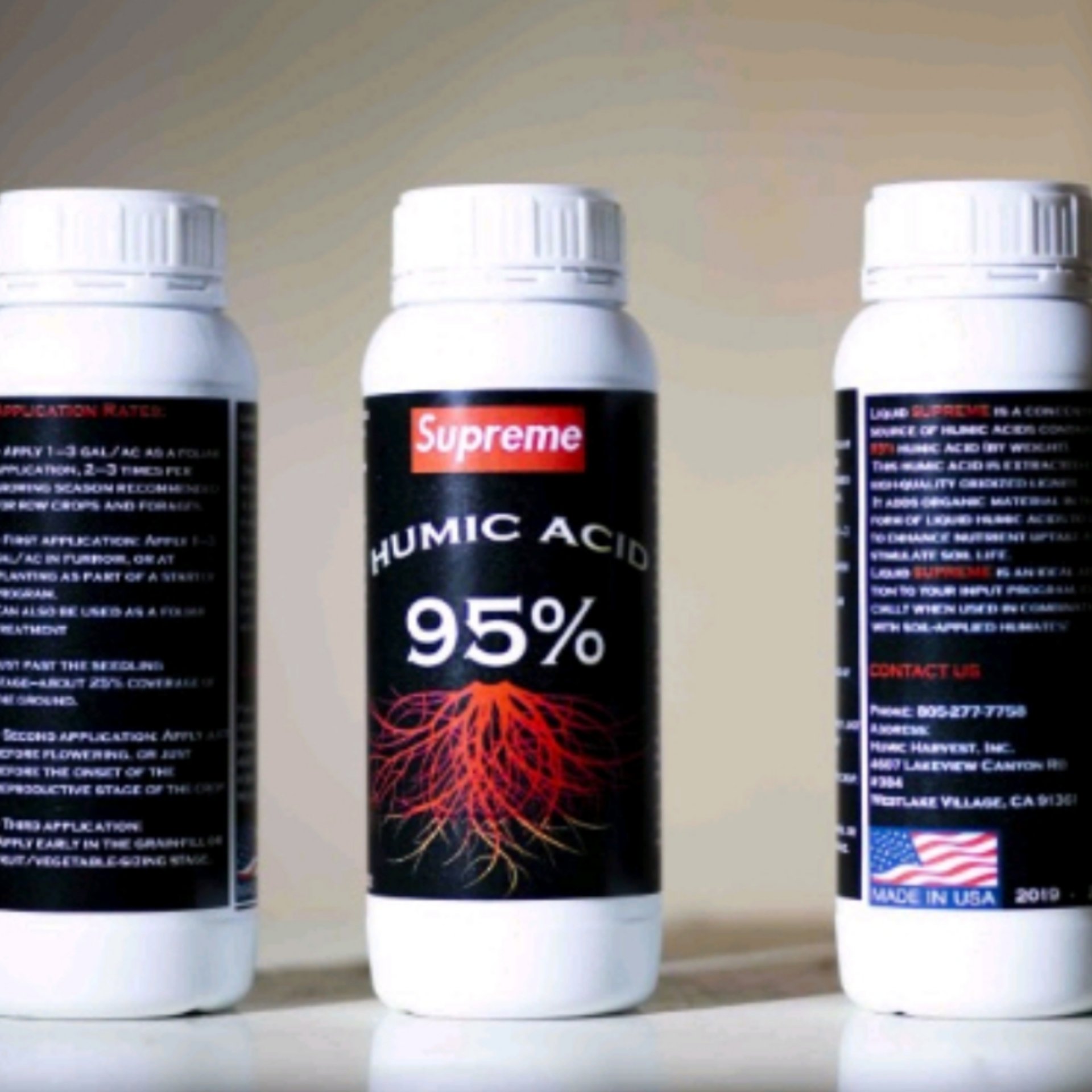 اسید هیومیک مایع آمریکایی سوپرمی یک لیتری 95 درصد 