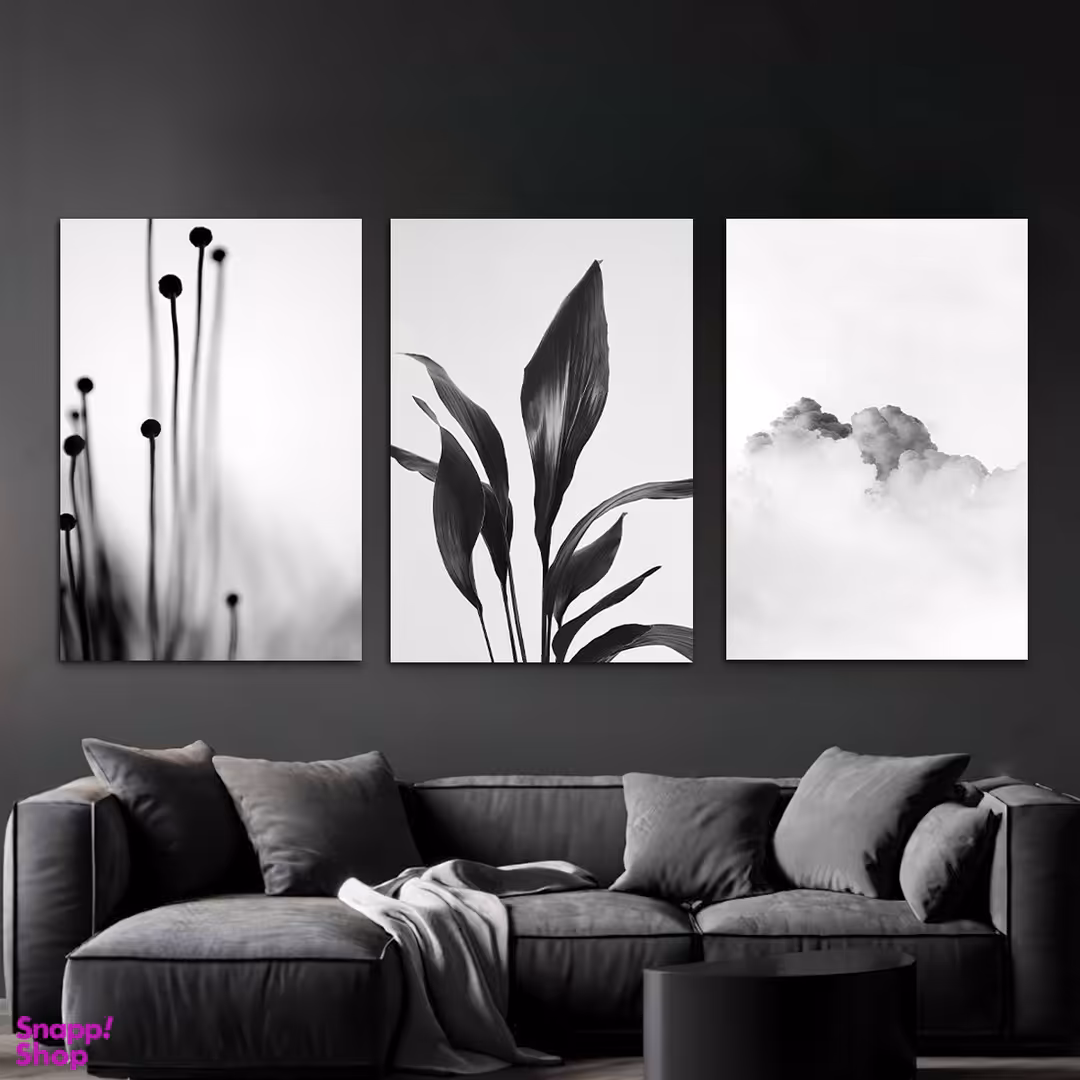 تابلو شاسی بکلیت طرح برگ و آسمان مدل SH-1114 مجموعه 3 عددی