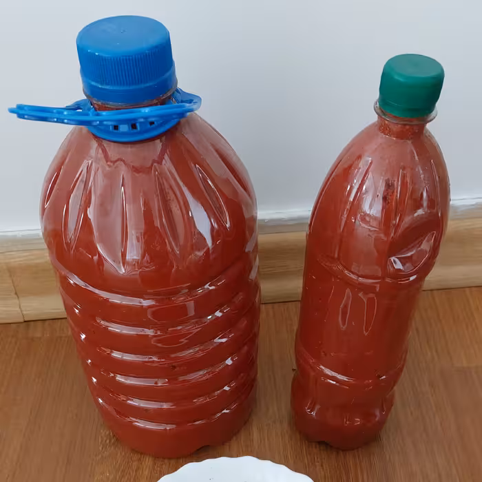 رب گوجه فرنگی خانگی آدرین صد در صد طبیعی بسیار خوشمزه و خوشرنگ تضمین صدی کیفیت 