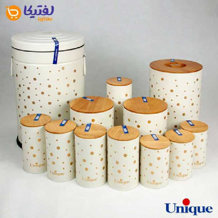 سرویس آشپزخانه یونیک UN-8013 فانتزی توپی درب بامبو 12 پارچه