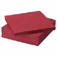 دستمال کاغذی ایکیا بسته 50 عددی  مدل FANTASTISK                     سایز 40×40 سانتی متر   قرمز تیره