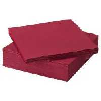 دستمال کاغذی ایکیا بسته 50 عددی  مدل FANTASTISK                     سایز 40×40 سانتی متر   قرمز تیره