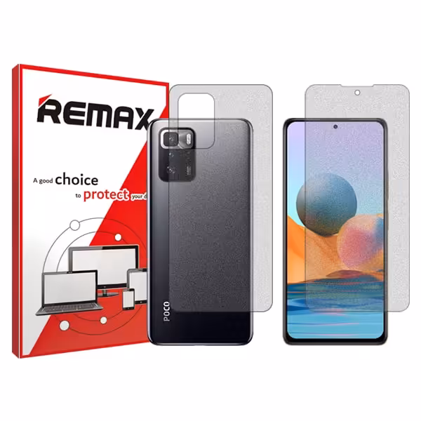 گلس صفحه نمایش و پشت گوشی شیائومی Poco X3 GT مدل مات برند ریمکس کد SS