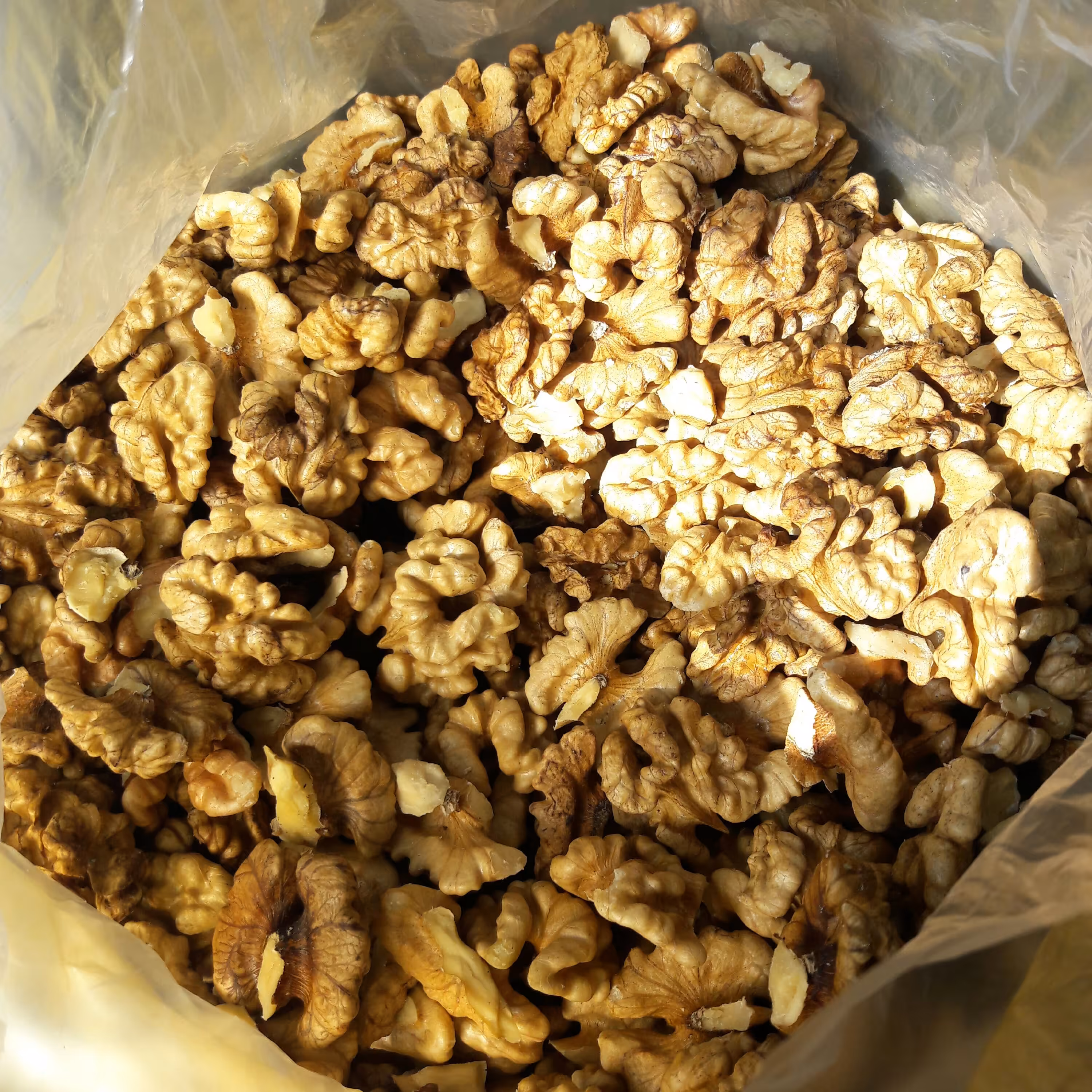 مغز گردو ایرانی خوشمزه اعلا سفید و درجه یک بدون یک عدد سیاه و خراب  (ارسال رایگان)