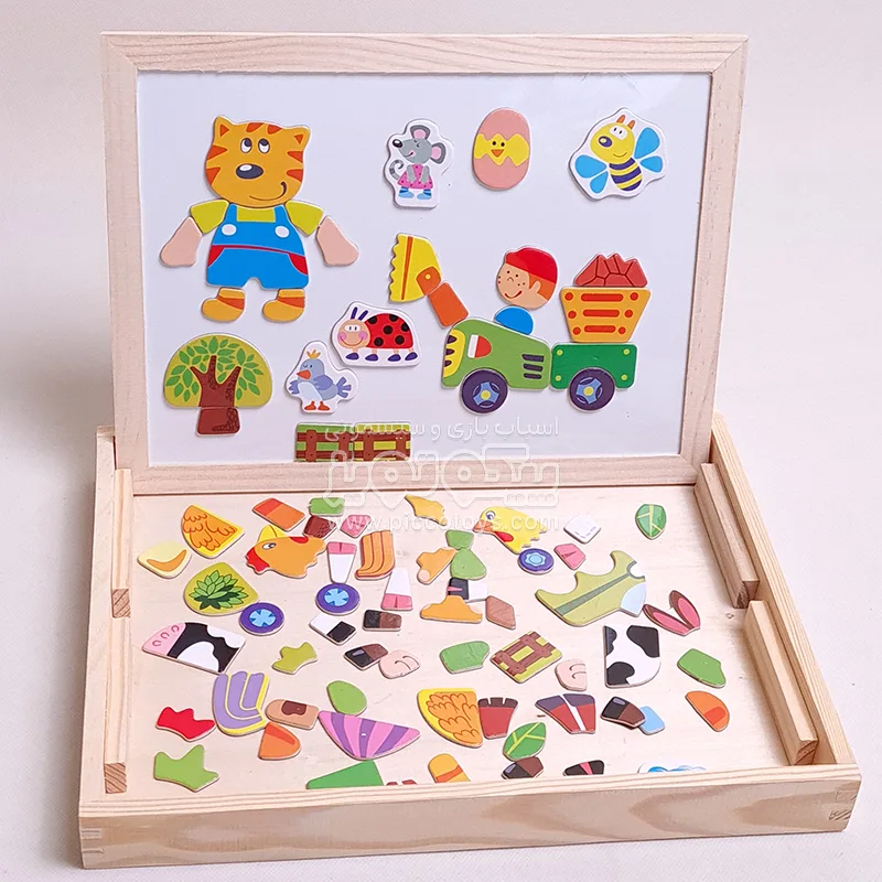 تخته سیاه و وایت برد دو طرفه مگنتی آموزشی کد GT715A