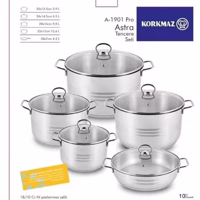 سرویس قابلمه استیل کرکماز 