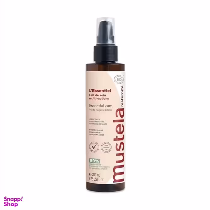 لوسیون رفع ترک بدن موستلا مدل Essentiel حجم 200 میلی لیتر