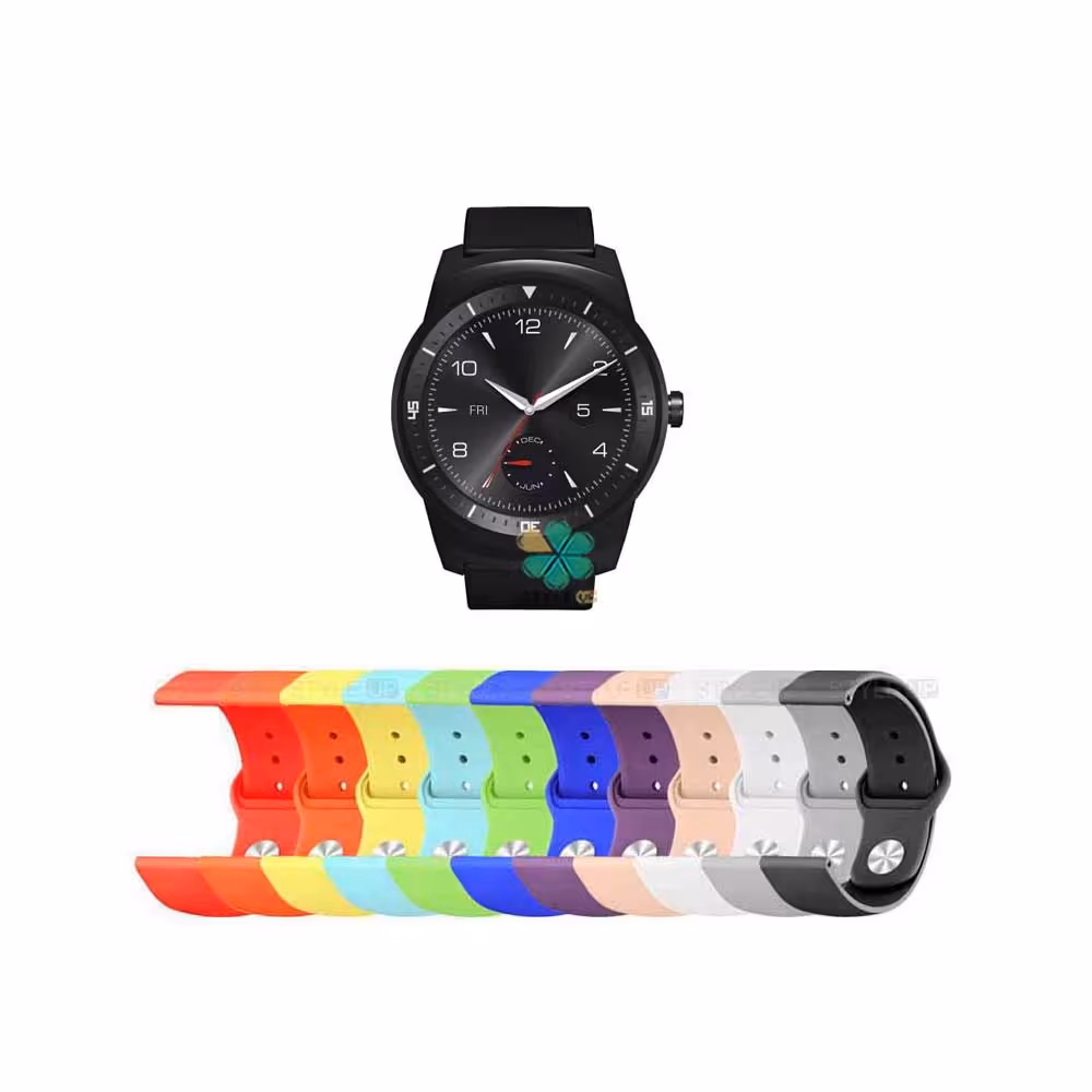 بند سیلیکونی ساعت ال جی LG G Watch R W110 مدل دکمه ای