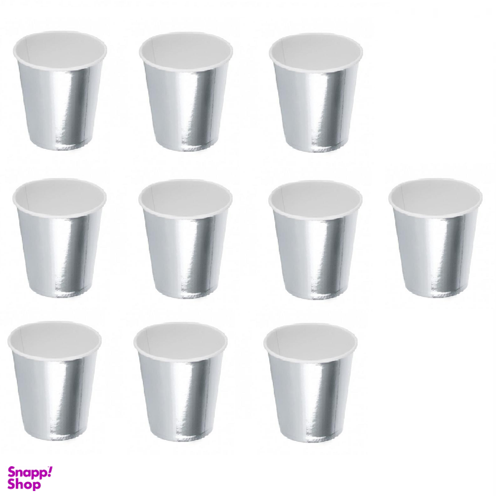 لیوان یکبار مصرف متالایز کد 001 بسته 10 عددی