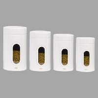 ظرف حبوبات در 4 سایز پنجره دار سفید یونیک UN-5995