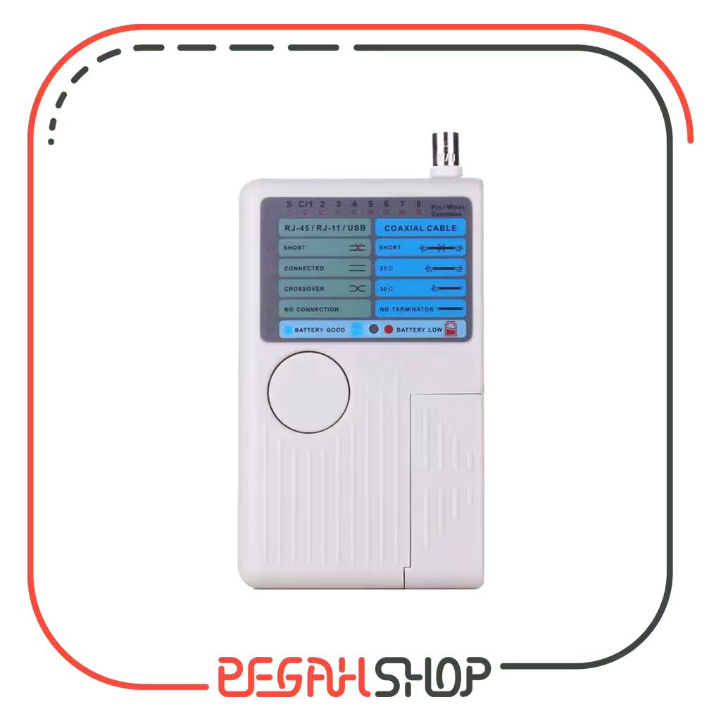 تستر کابل شبکه RJ45/BNC/RJ11/USB