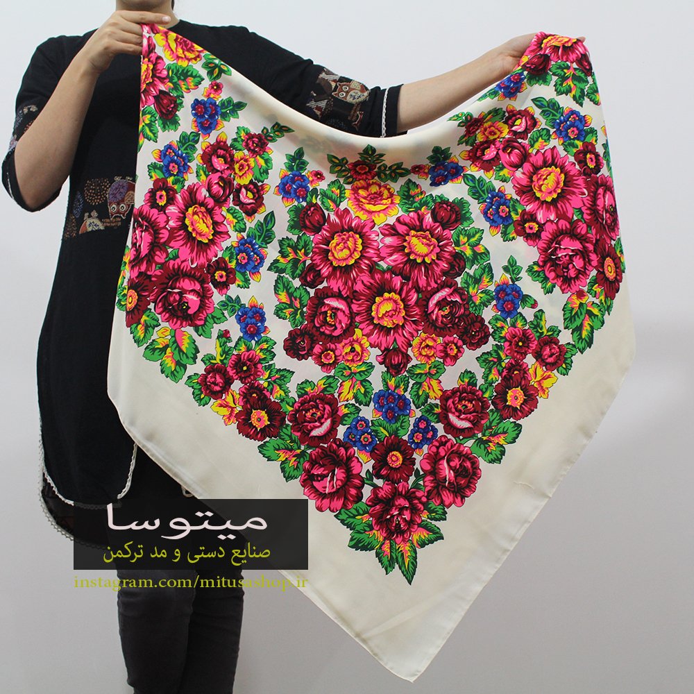 روسری ترکمن طرح تاتار نباتی