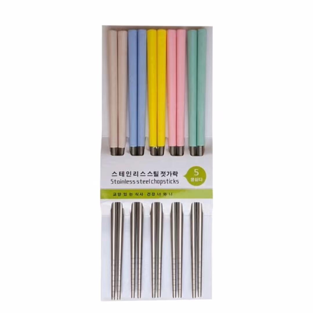 چاپستیک استیل چاپستیک رنگی قاشق چینی استیل 