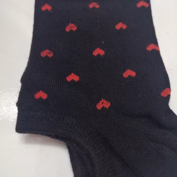 جوراب مچی طرح قلب نخ پنبه تراکم بالا و باکیفیت فری سایز 