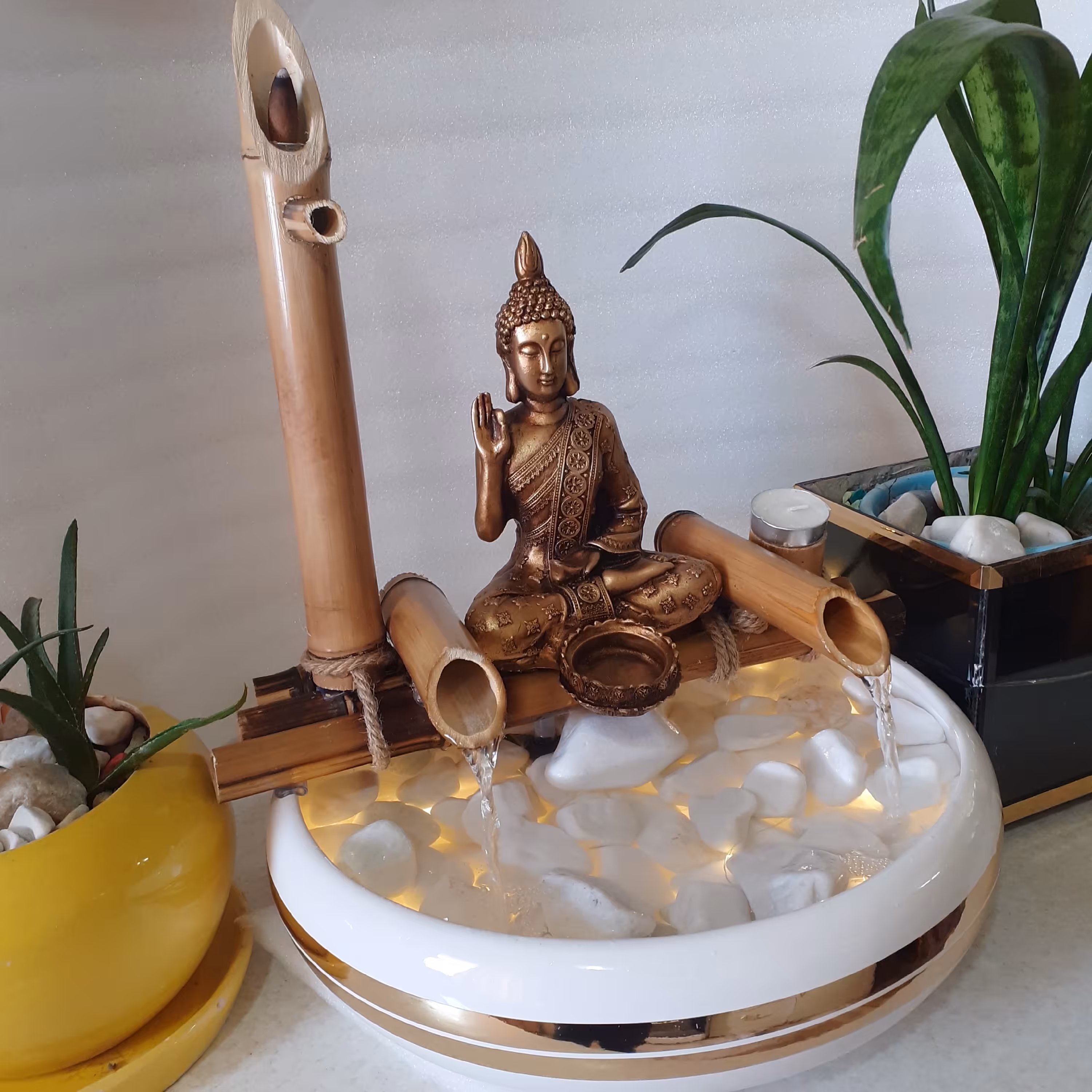 آبنما رومیزی دکوری بامبو  مدل شیوا