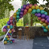 بادکنک آرایی رنگین کمانی 