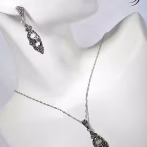 نیم ست نقره زنانه کد:2052