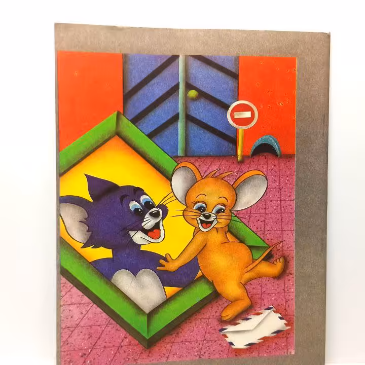 دفتر نقاشی تام و جری 40 برگ با صحافه ای منگنه ای