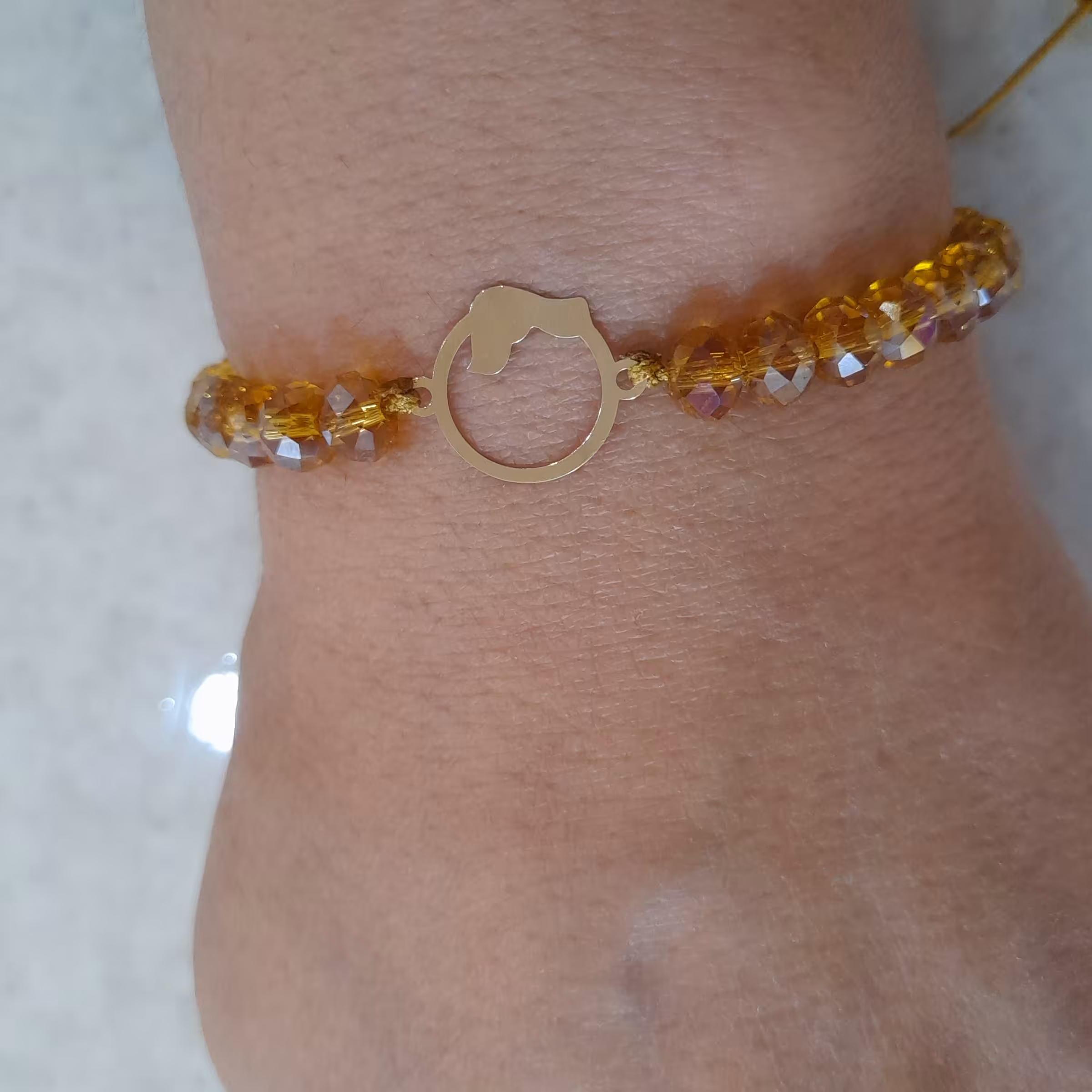 دستبند طلا 18 عیار  بند سنگی 150سوتی