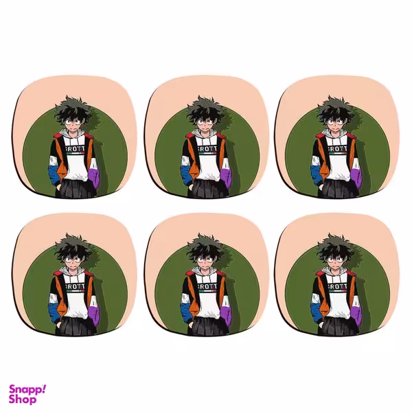 زیرلیوانی ترمه طراحان ایده مدل مای هیرو آکادمی کد strm0464 بسته 6 عددی